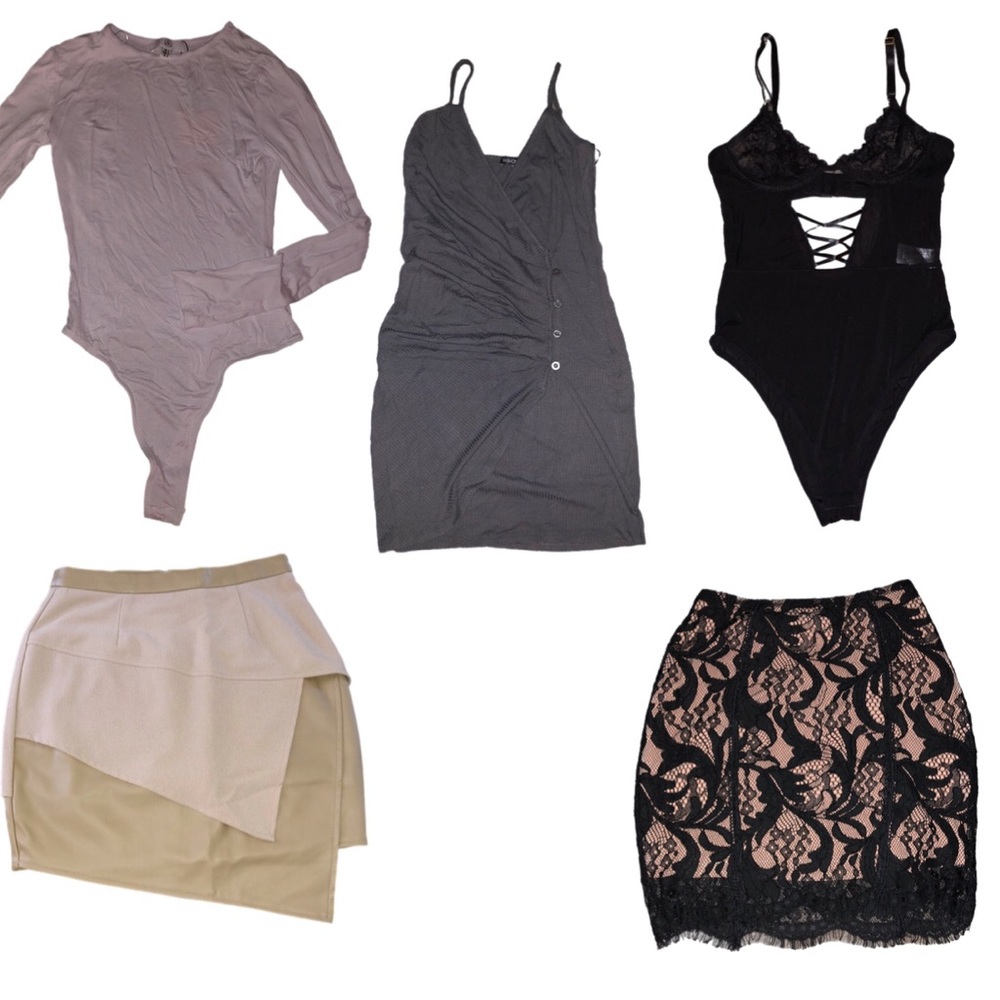 5 PC Womens Juniors Clothing Lot Bundle Misguided Tobi Fashion Nova